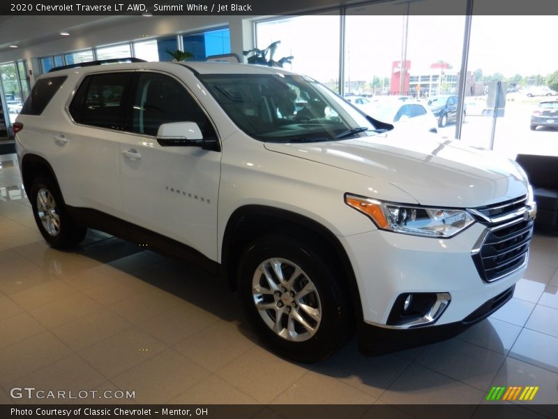 Summit White / Jet Black 2020 Chevrolet Traverse LT AWD