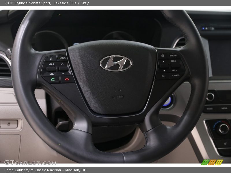 Lakeside Blue / Gray 2016 Hyundai Sonata Sport