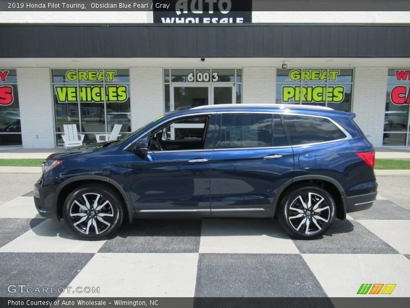 Obsidian Blue Pearl / Gray 2019 Honda Pilot Touring