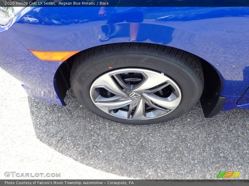 Aegean Blue Metallic / Black 2020 Honda Civic LX Sedan