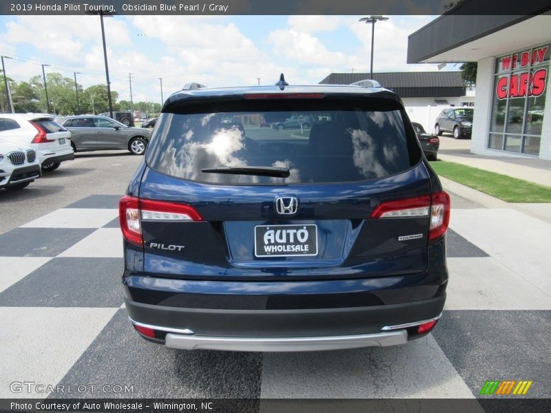 Obsidian Blue Pearl / Gray 2019 Honda Pilot Touring