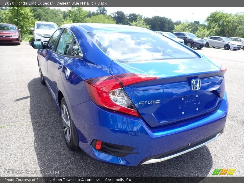 Aegean Blue Metallic / Black 2020 Honda Civic LX Sedan