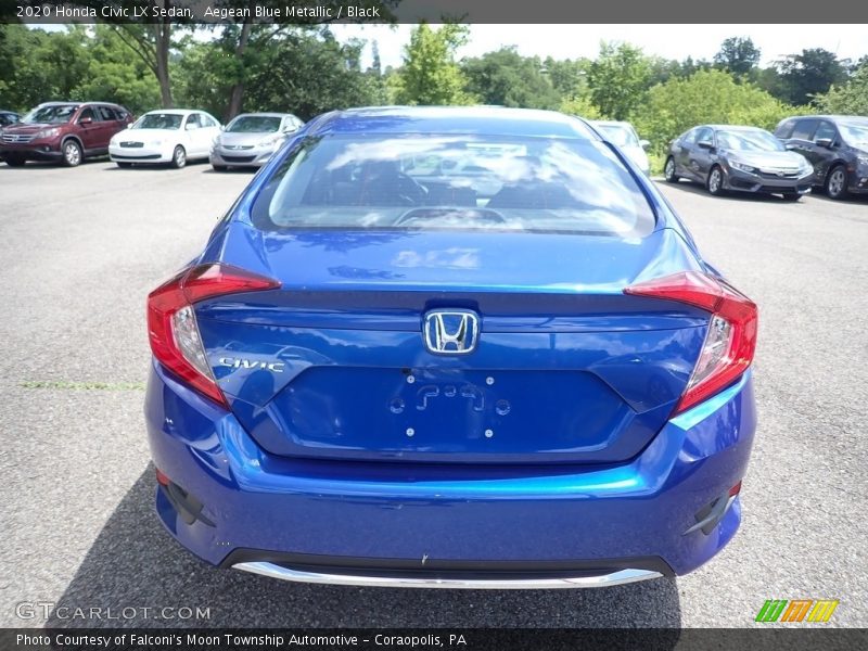Aegean Blue Metallic / Black 2020 Honda Civic LX Sedan