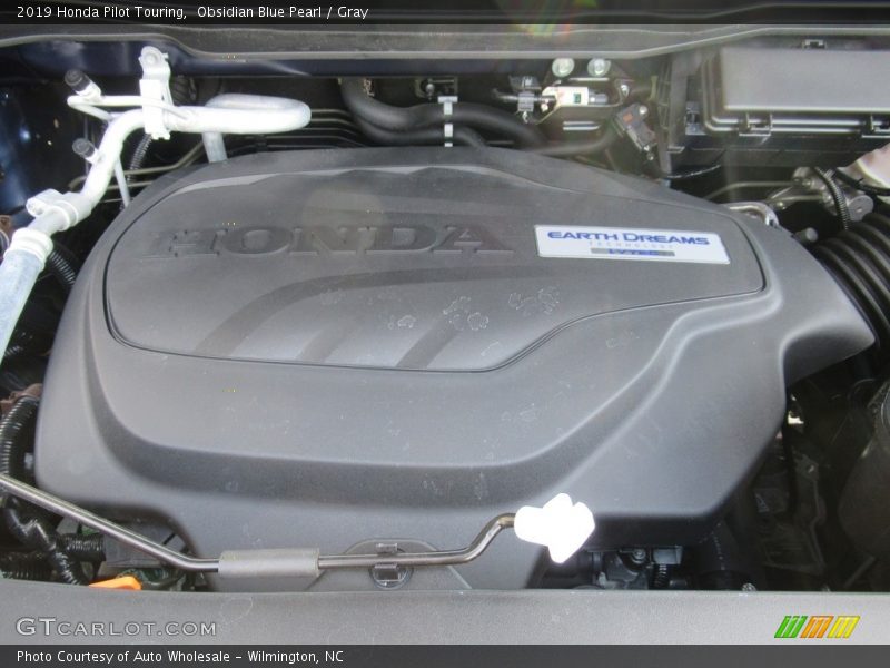 Obsidian Blue Pearl / Gray 2019 Honda Pilot Touring