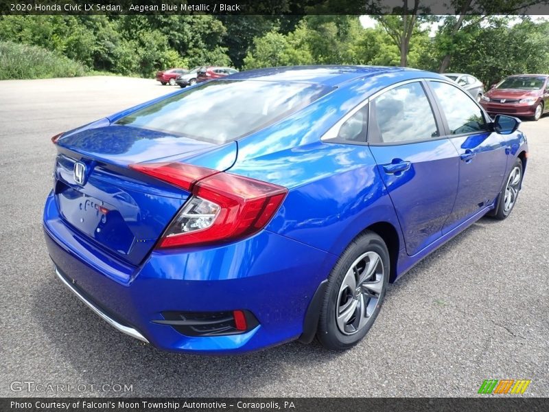 Aegean Blue Metallic / Black 2020 Honda Civic LX Sedan