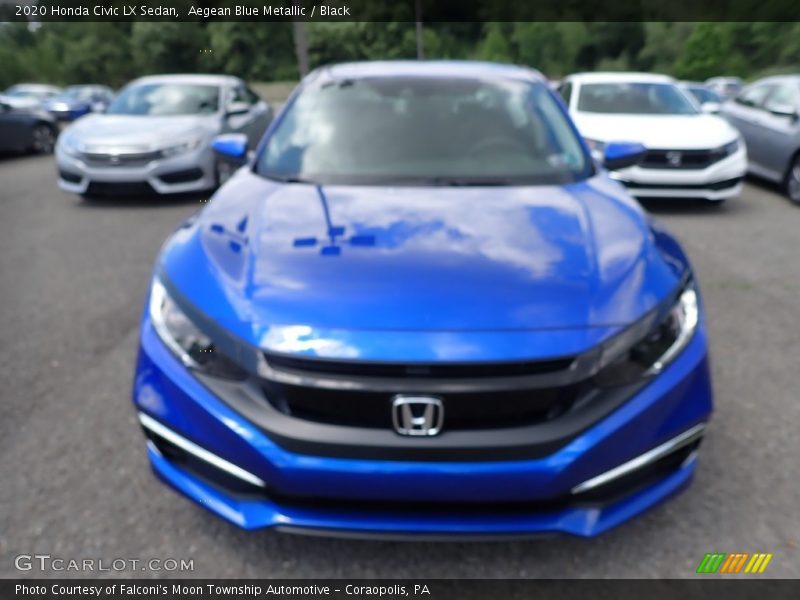Aegean Blue Metallic / Black 2020 Honda Civic LX Sedan
