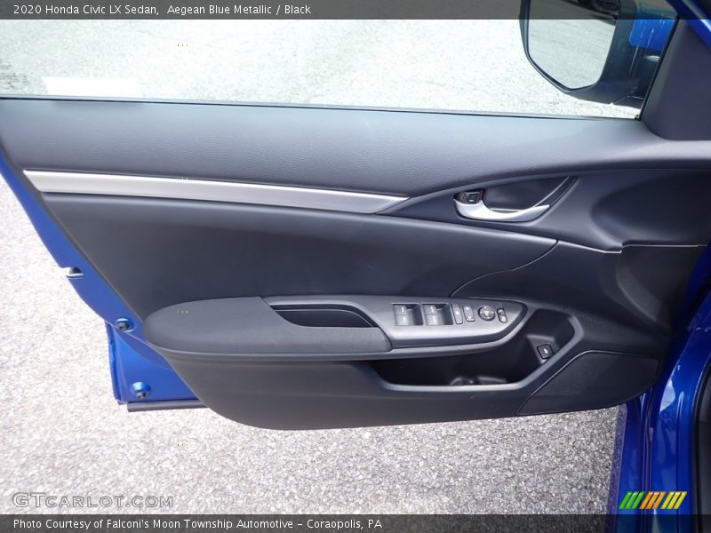 Aegean Blue Metallic / Black 2020 Honda Civic LX Sedan