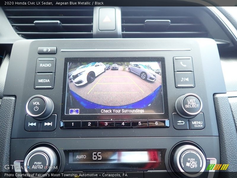 Aegean Blue Metallic / Black 2020 Honda Civic LX Sedan