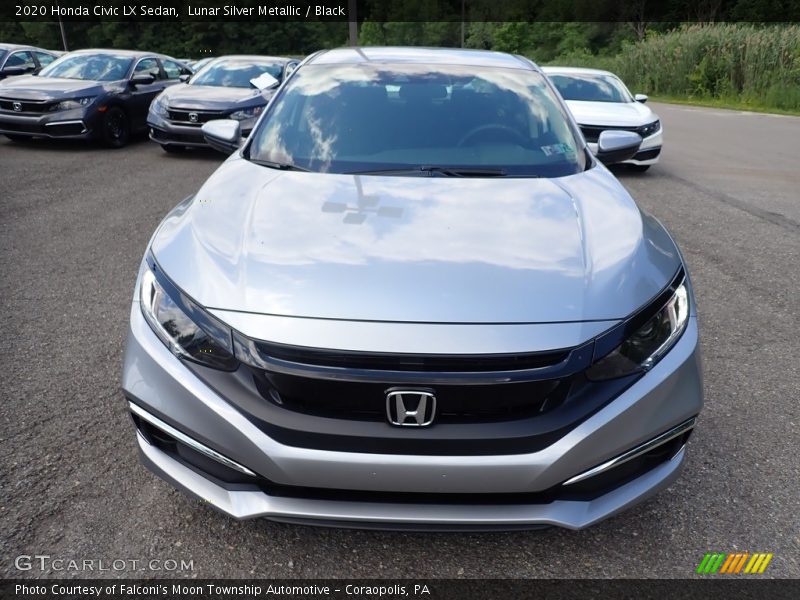 Lunar Silver Metallic / Black 2020 Honda Civic LX Sedan
