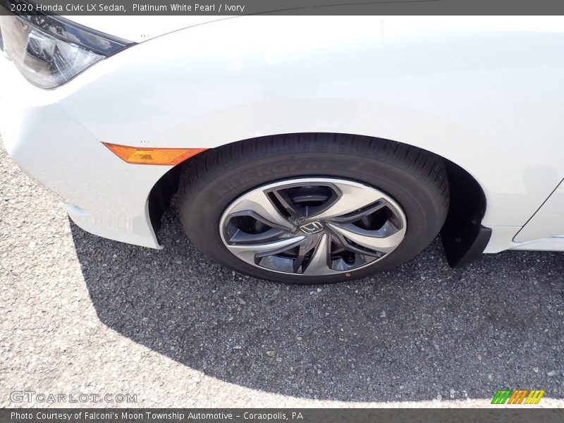 Platinum White Pearl / Ivory 2020 Honda Civic LX Sedan