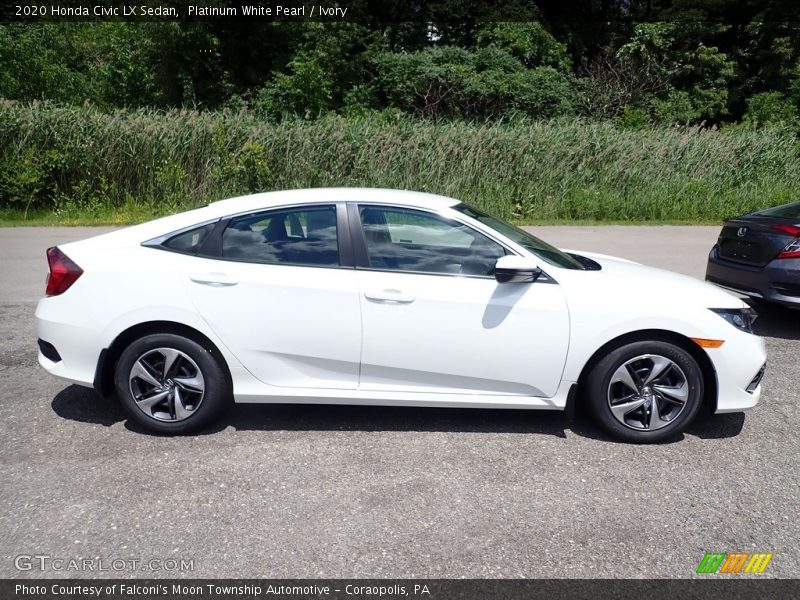 Platinum White Pearl / Ivory 2020 Honda Civic LX Sedan