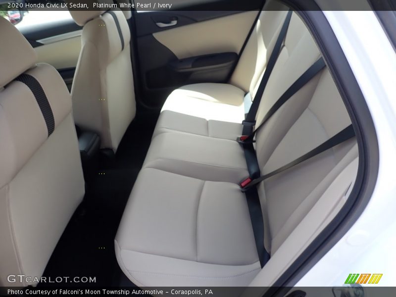 Platinum White Pearl / Ivory 2020 Honda Civic LX Sedan