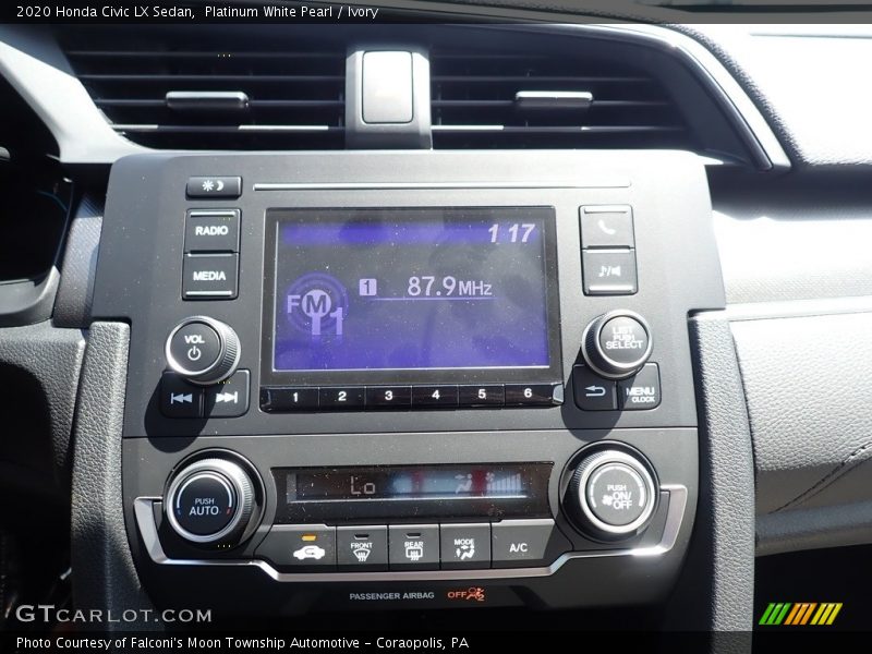 Platinum White Pearl / Ivory 2020 Honda Civic LX Sedan