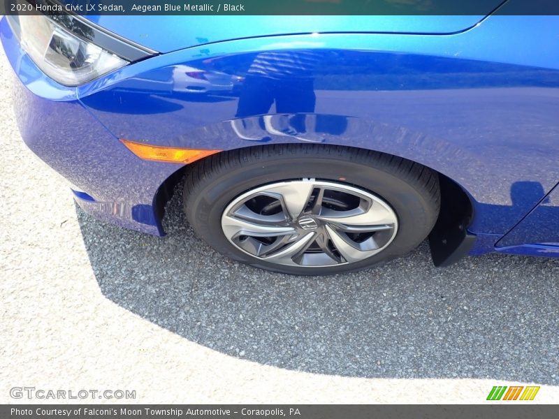Aegean Blue Metallic / Black 2020 Honda Civic LX Sedan