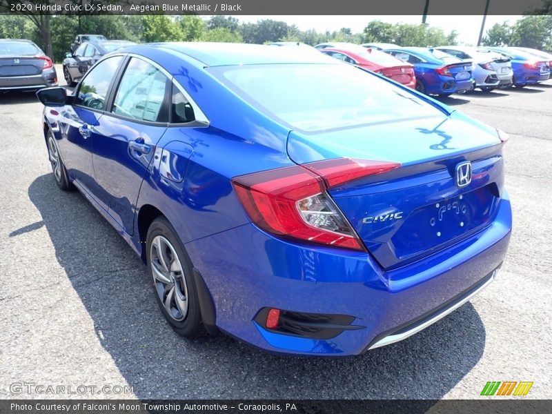 Aegean Blue Metallic / Black 2020 Honda Civic LX Sedan