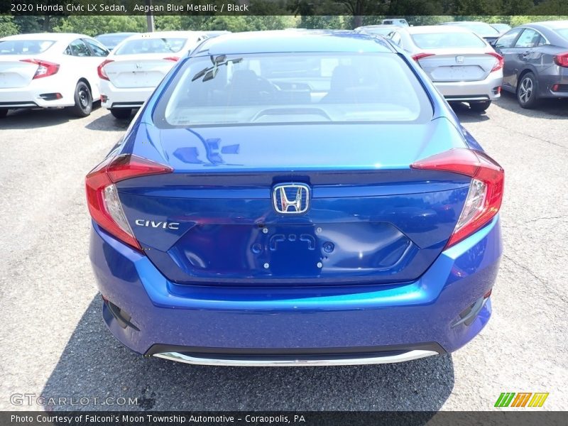 Aegean Blue Metallic / Black 2020 Honda Civic LX Sedan