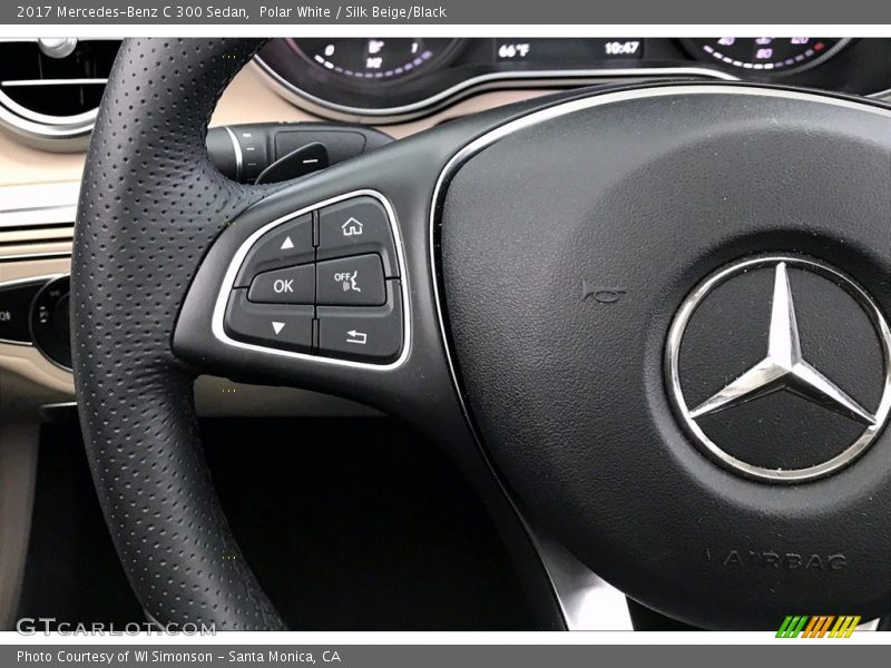 Polar White / Silk Beige/Black 2017 Mercedes-Benz C 300 Sedan