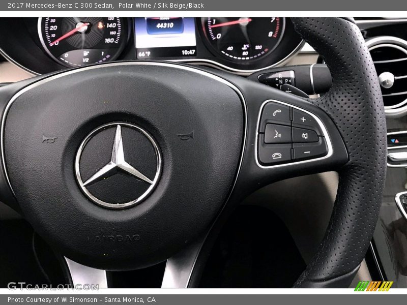 Polar White / Silk Beige/Black 2017 Mercedes-Benz C 300 Sedan