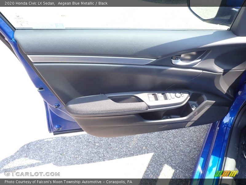 Aegean Blue Metallic / Black 2020 Honda Civic LX Sedan