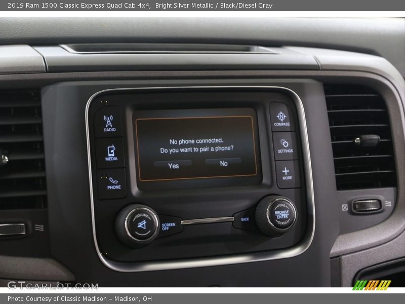 Bright Silver Metallic / Black/Diesel Gray 2019 Ram 1500 Classic Express Quad Cab 4x4