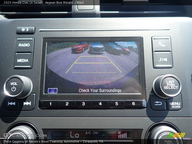 Aegean Blue Metallic / Black 2020 Honda Civic LX Sedan