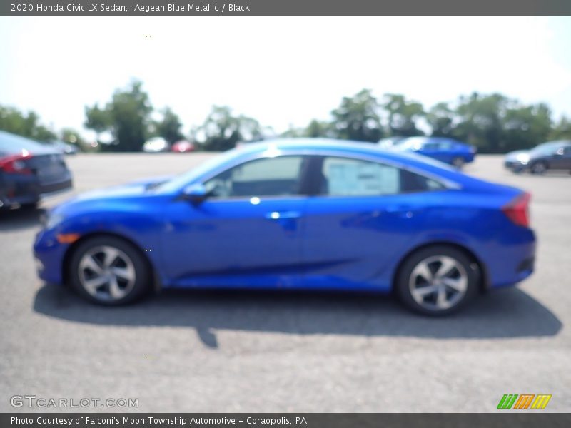 Aegean Blue Metallic / Black 2020 Honda Civic LX Sedan