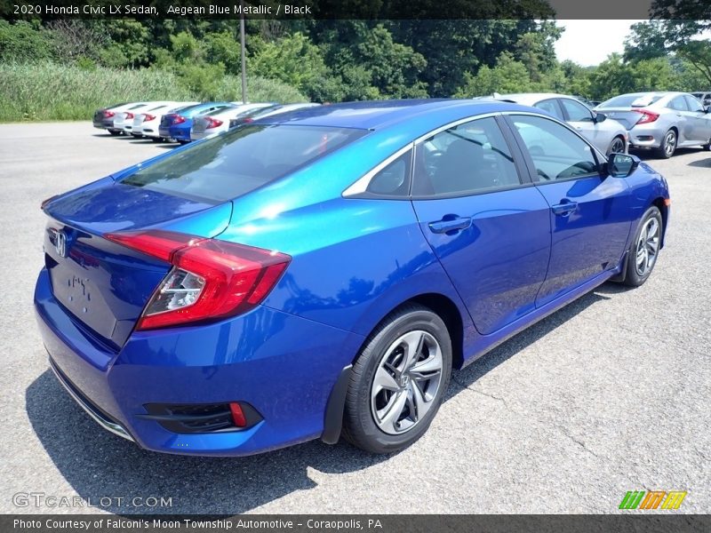 Aegean Blue Metallic / Black 2020 Honda Civic LX Sedan