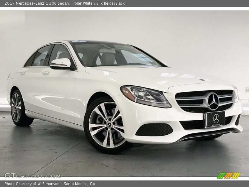 Polar White / Silk Beige/Black 2017 Mercedes-Benz C 300 Sedan