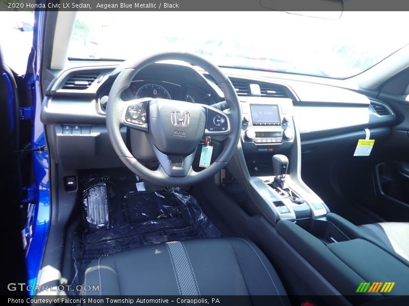 Aegean Blue Metallic / Black 2020 Honda Civic LX Sedan