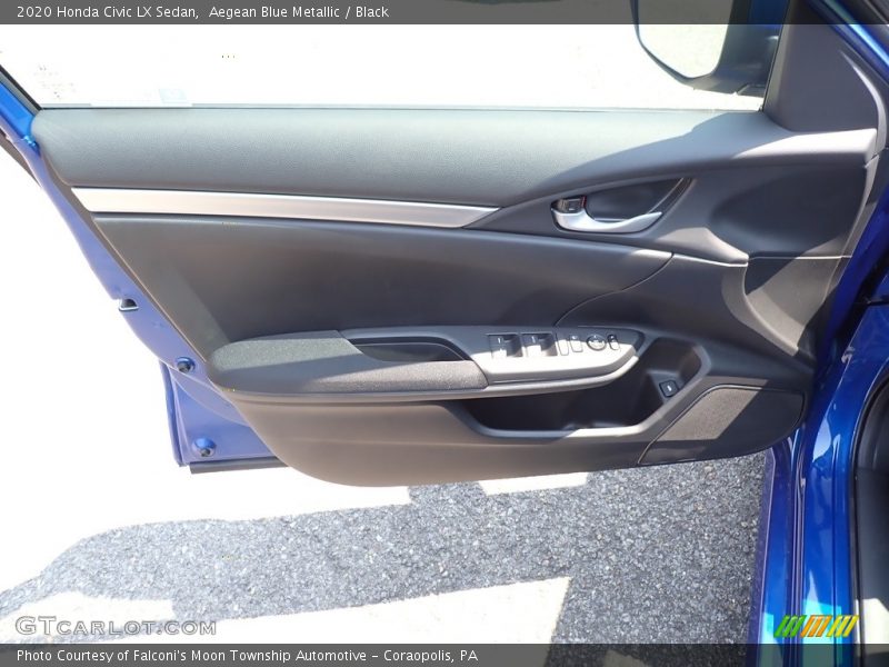 Aegean Blue Metallic / Black 2020 Honda Civic LX Sedan