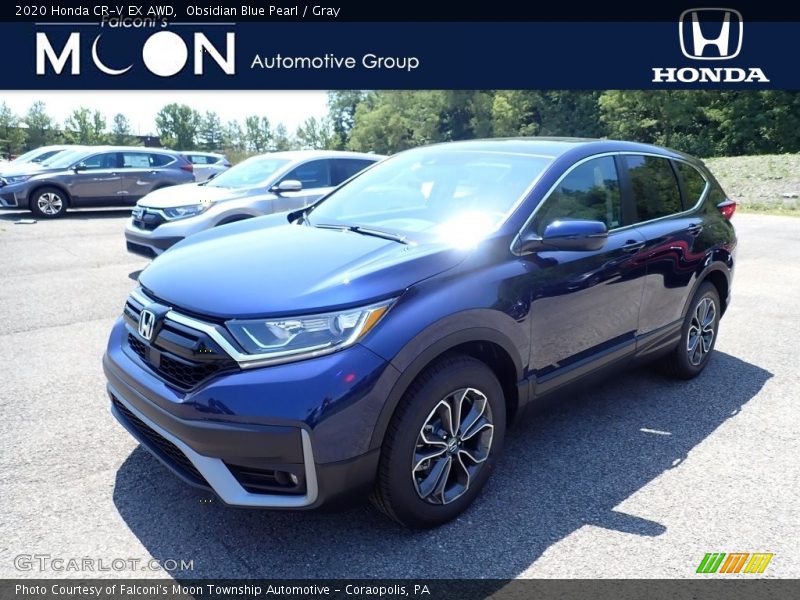 Obsidian Blue Pearl / Gray 2020 Honda CR-V EX AWD