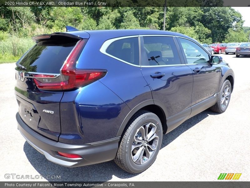 Obsidian Blue Pearl / Gray 2020 Honda CR-V EX AWD