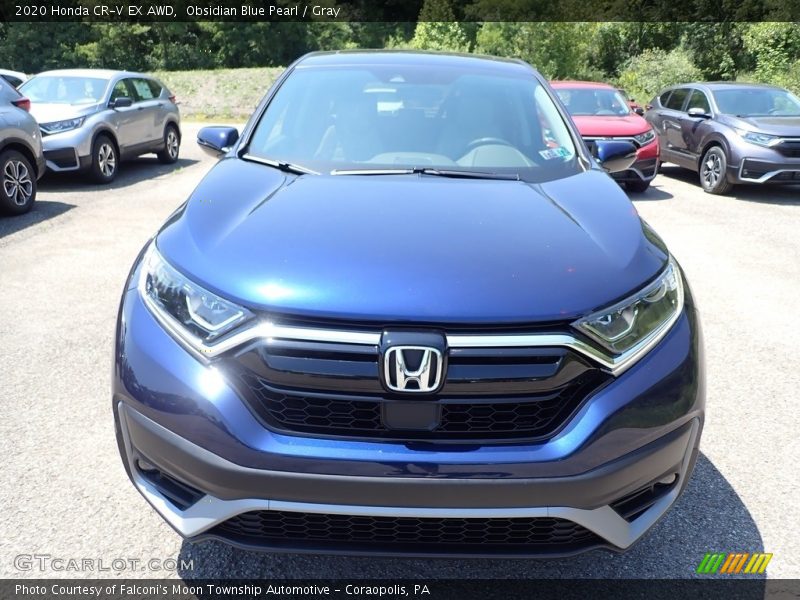 Obsidian Blue Pearl / Gray 2020 Honda CR-V EX AWD