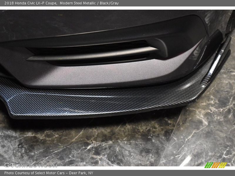 Modern Steel Metallic / Black/Gray 2018 Honda Civic LX-P Coupe