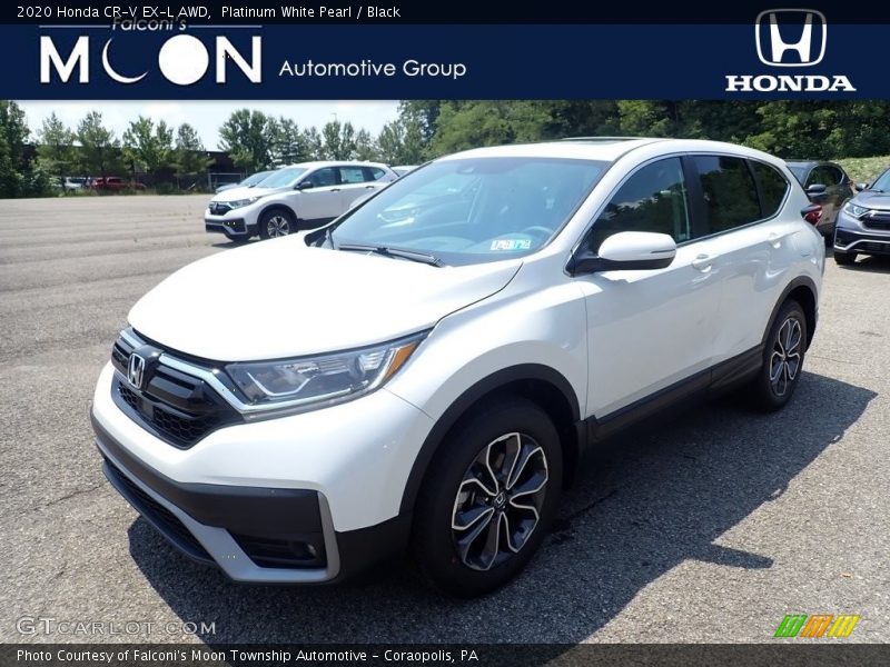 Platinum White Pearl / Black 2020 Honda CR-V EX-L AWD