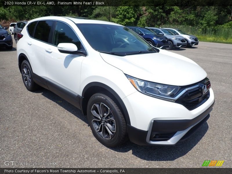 Platinum White Pearl / Black 2020 Honda CR-V EX-L AWD