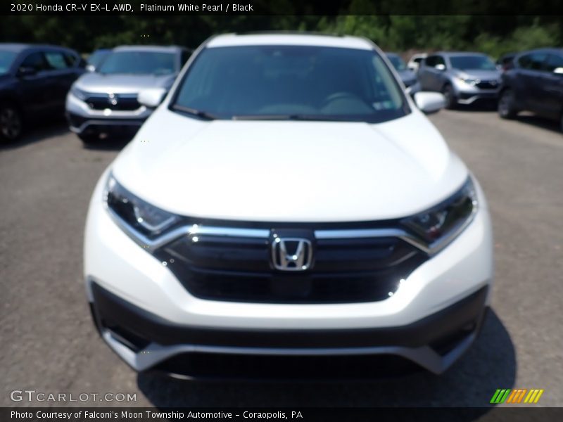 Platinum White Pearl / Black 2020 Honda CR-V EX-L AWD