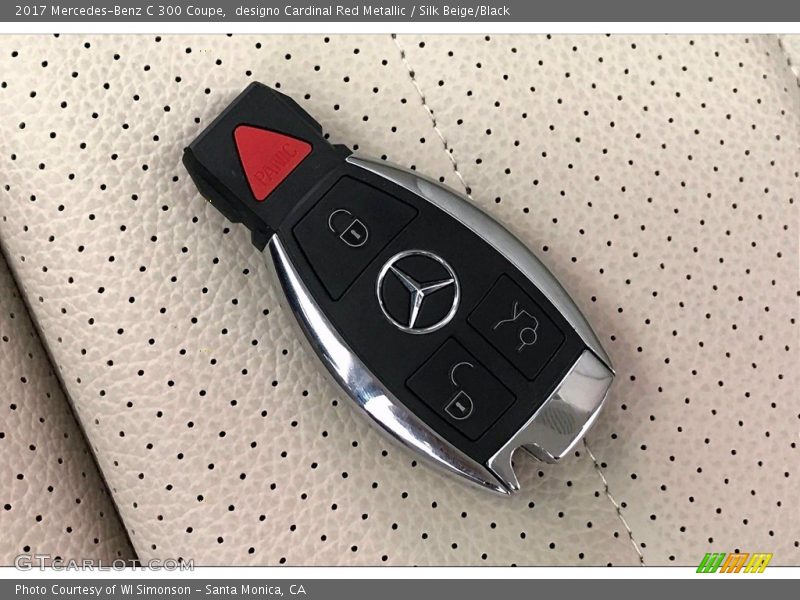 designo Cardinal Red Metallic / Silk Beige/Black 2017 Mercedes-Benz C 300 Coupe