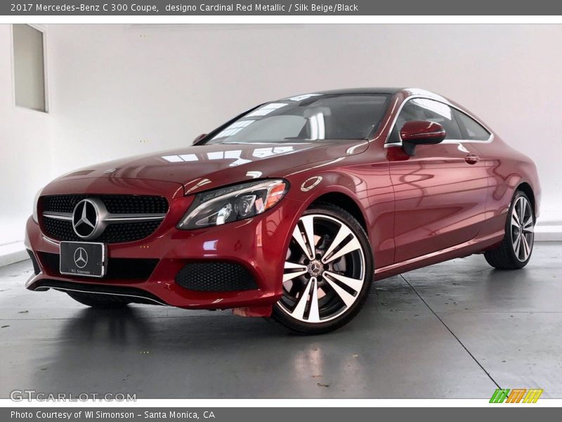 designo Cardinal Red Metallic / Silk Beige/Black 2017 Mercedes-Benz C 300 Coupe