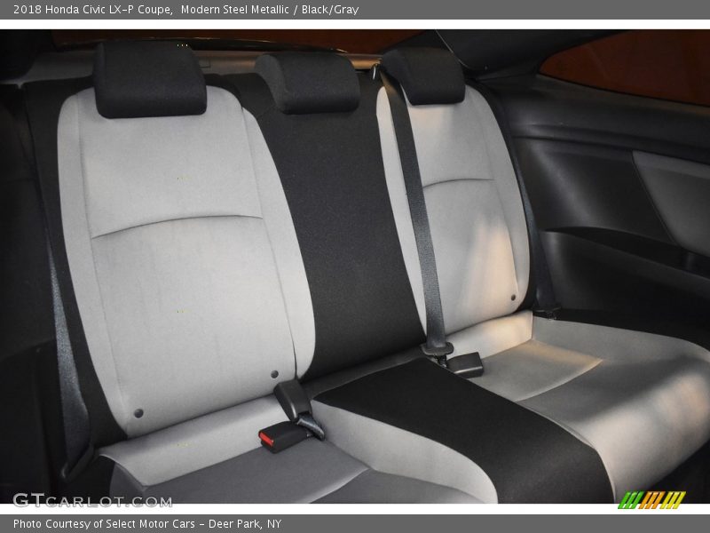 Modern Steel Metallic / Black/Gray 2018 Honda Civic LX-P Coupe