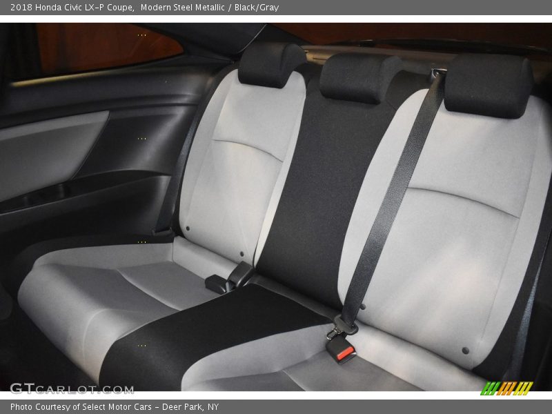 Modern Steel Metallic / Black/Gray 2018 Honda Civic LX-P Coupe