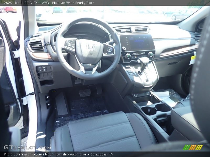 Platinum White Pearl / Black 2020 Honda CR-V EX-L AWD