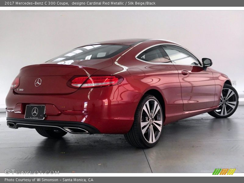 designo Cardinal Red Metallic / Silk Beige/Black 2017 Mercedes-Benz C 300 Coupe
