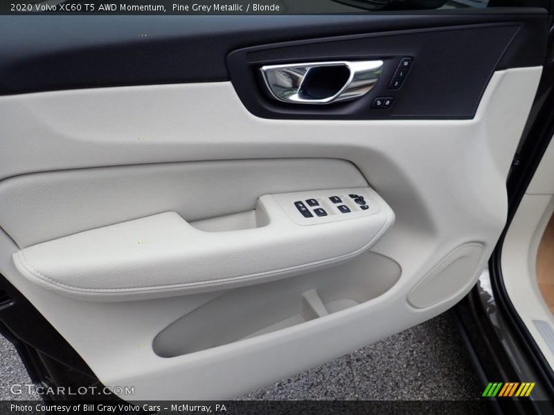 Pine Grey Metallic / Blonde 2020 Volvo XC60 T5 AWD Momentum