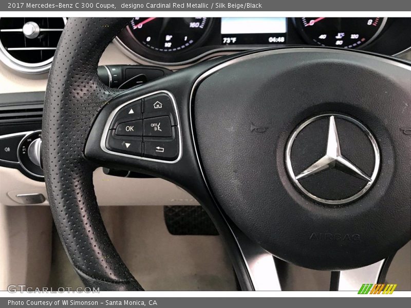 designo Cardinal Red Metallic / Silk Beige/Black 2017 Mercedes-Benz C 300 Coupe