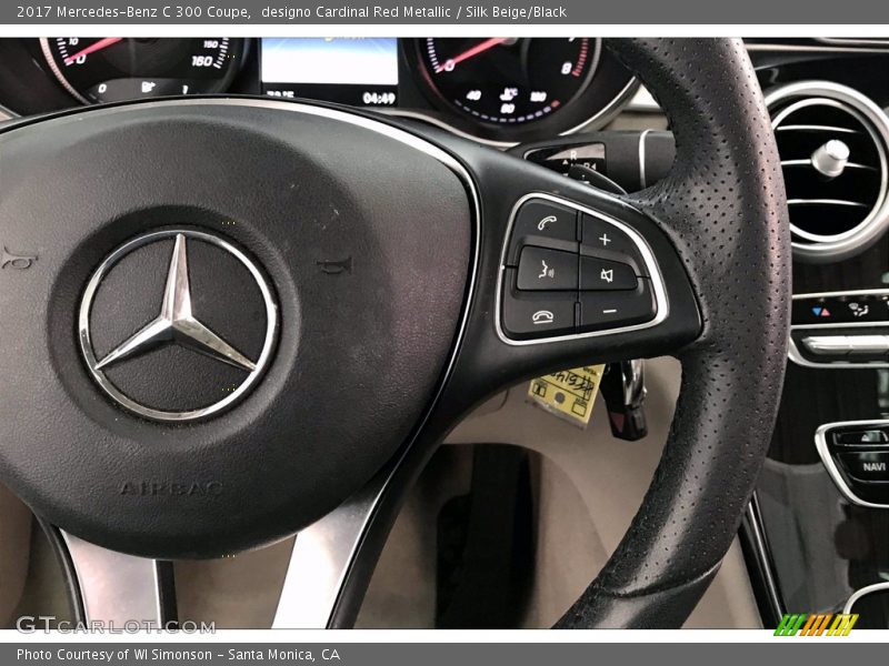 designo Cardinal Red Metallic / Silk Beige/Black 2017 Mercedes-Benz C 300 Coupe