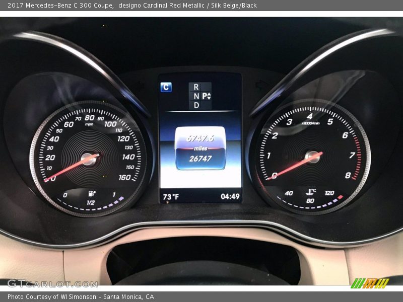designo Cardinal Red Metallic / Silk Beige/Black 2017 Mercedes-Benz C 300 Coupe