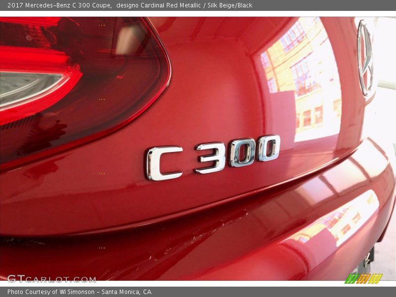 designo Cardinal Red Metallic / Silk Beige/Black 2017 Mercedes-Benz C 300 Coupe