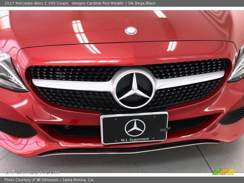 designo Cardinal Red Metallic / Silk Beige/Black 2017 Mercedes-Benz C 300 Coupe