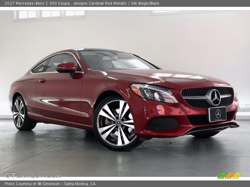 designo Cardinal Red Metallic / Silk Beige/Black 2017 Mercedes-Benz C 300 Coupe